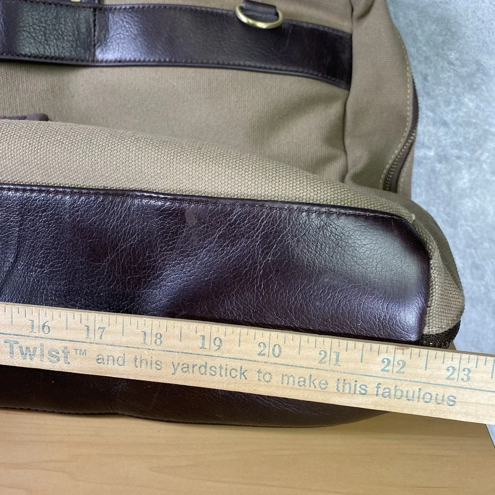 Pinehurst 1895 The Invitational‎ Canvas Luggage Bag Brown Shoulder Strap Leather